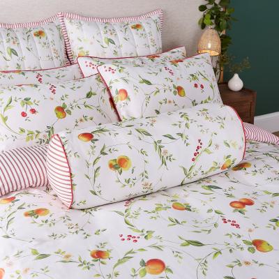 Dunelm Dorma Fruit Orchard Bolster Cushion 25cm x 70cm Cherry (Red)