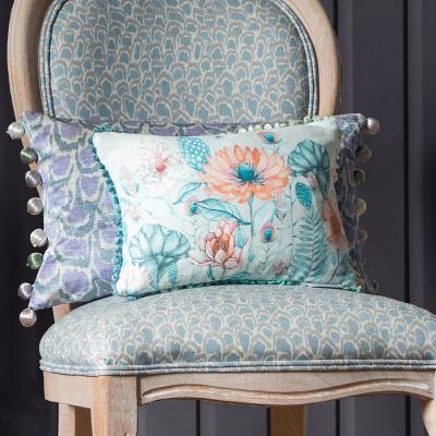 Dunelm Nesidora Velvet Rectangle Cushion Nesidora Amber