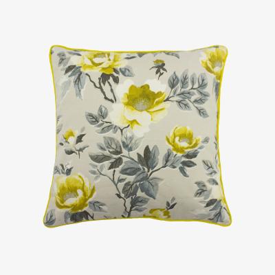 Dunelm Peony Cushion Yellow/Blue