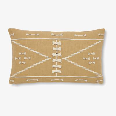 Dunelm Rope Embroidered Cushion Yellow