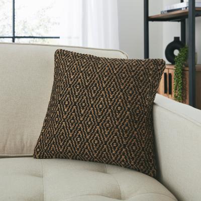 Dunelm Jute Geometric Cushion MultiColoured