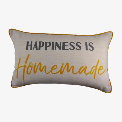 Dunelm Happiness is Homemade Ochre Cushion Ochre