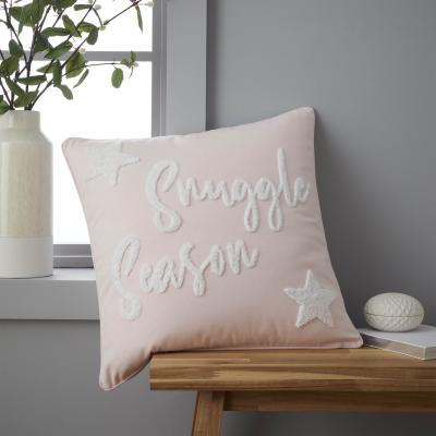 Dunelm Catherine Lansfield Snuggle Season Cushion Blush