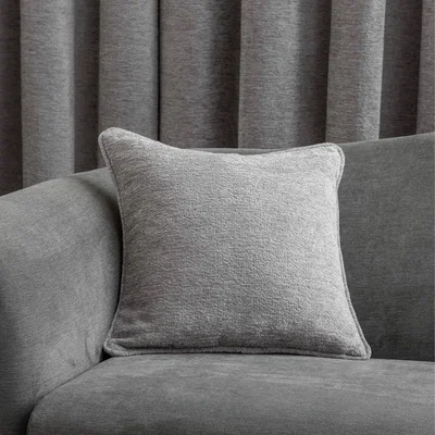 Dunelm Clayton Chenille Cushion Chateau Grey
