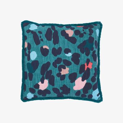 Dunelm Joules Lynx Leopard Cushion MultiColoured