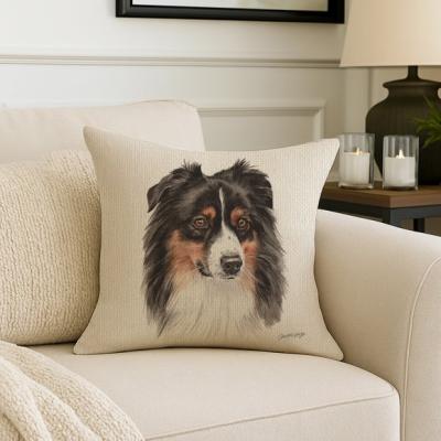 Dunelm Christine Varley Aussie Shepard Square Cushion
