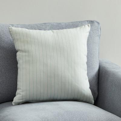 Dunelm Meadow Striped Cushion Grey and Green