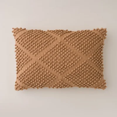 Dunelm Bobble Diamond Dyed Jersey Rectangle Cushion