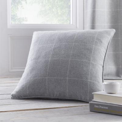 Dunelm Appletree Loft Windsor Check Cushion Silver