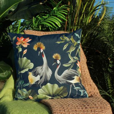 Dunelm Evans Lichfield Cranes Outdoor Cushion Navy
