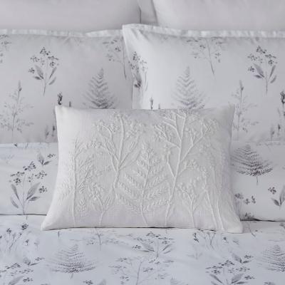 Dunelm Dorma Purity Botanical 100% Cotton Boudoir Cushion Grey