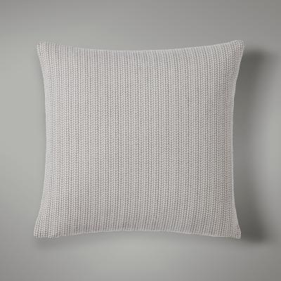 Dunelm Knit Look Printed Cushion Grey