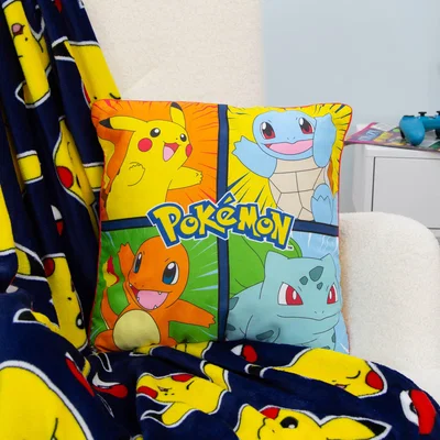 Dunelm Pokemon Retro Reversible Square Cushion