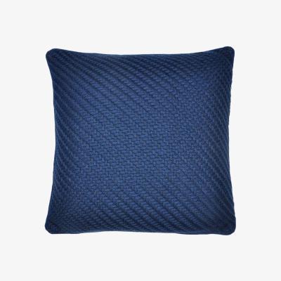 Dunelm Harvey Blue Knitted Cushion Blue