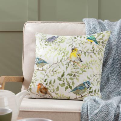 Dunelm Evans Lichfield Shugborough Birds Square Cushion MultiColoured