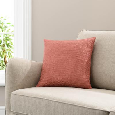 Dunelm Barkweave Square Cushion Baked Clay