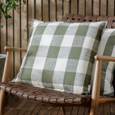Dunelm Yard Chesil Check Outdoor Cotton Square Cushion