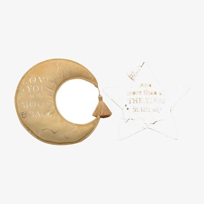 Dunelm Pack of Two Bambino Moon and Star Cushions Mustard