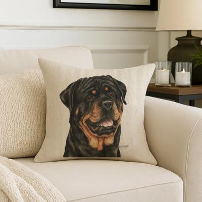 Dunelm Christine Varley Rottweiler Square Cushion