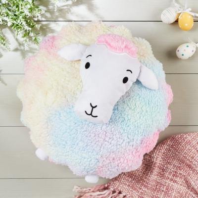 Dunelm Rainbow Sheep Character Cushion MultiColoured