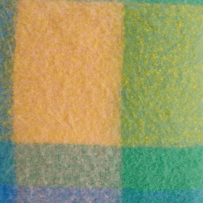 Dunelm Elements Mohair Check Square Cushion Green