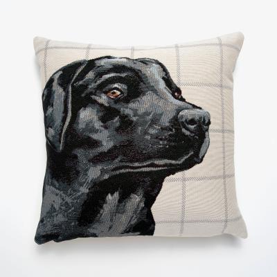 Dunelm Labrador Tapestry Cushion Natural