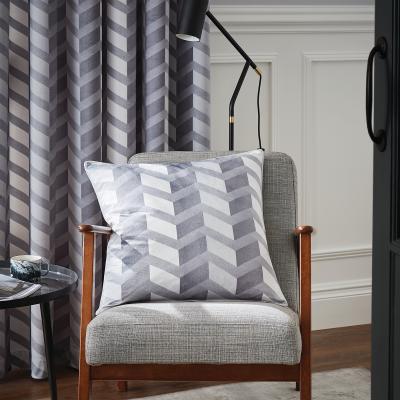 Dunelm Hyperion Interiors Evander Geometric Cushion Grey