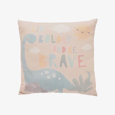 Dunelm Petit Cheri Brave Dinosaur Cushion Cream