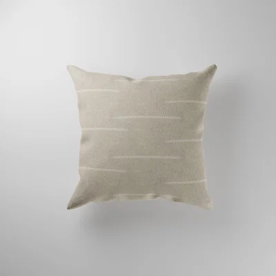 Dunelm Serenity Textured Natural Cushion Brown and White