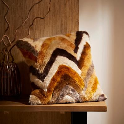 Dunelm Eska Fur Natural Cushion Natural