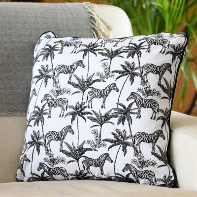 Dunelm Madagascar Cushion Black