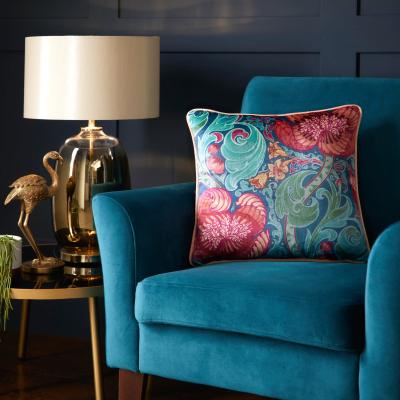 Dunelm Laurence Llewelyn Bowen Down the Dilly Cushion Blue