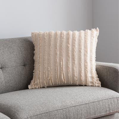 Dunelm Boho Tufted Stripe Cushion Natural