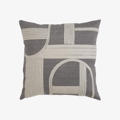 Dunelm Elements Rosco Cushion 50x50cm Grey Grey/White