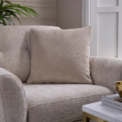 Dunelm Diagonal Rib Square Cushion