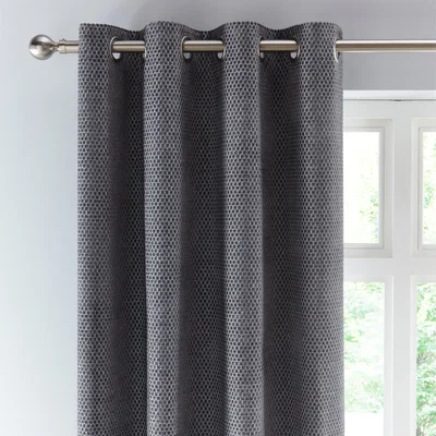 Dunelm Hava Chenille Cushion Grey