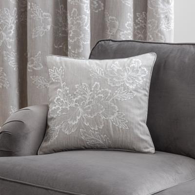 Dunelm Flourish Cushion Grey/White