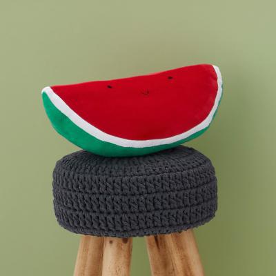 Dunelm Fruit and Vegetable Watermelon Cushion Red, Green and White