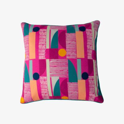 Dunelm Barcelona Fuchsia Cushion Pink, Green and Yellow