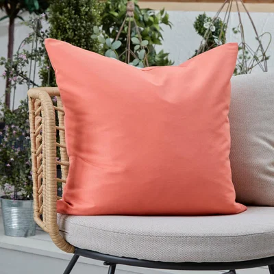 Dunelm Water Resistant Outdoor Cushion Coral