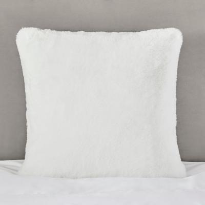 Dunelm Dorma Purity Faux Fur Ivory Cushion Cream