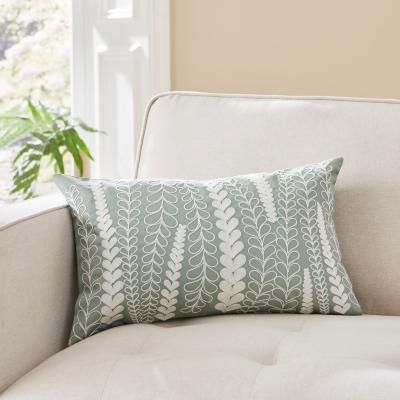Dunelm Trailing Floral Cushion Sage Sage