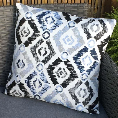 Dunelm Set of 2 Patterned Scatter Outdoor Cushions Blue