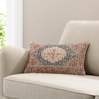 Dunelm Oriental Waffle Cushion MultiColoured