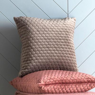 Dunelm Gallery Direct Honeycomb Quilted Cushion Taupe (Brown)