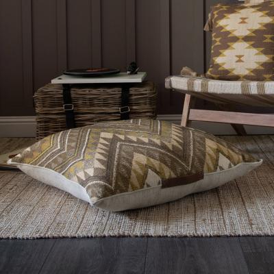 Dunelm Sandoval Cotton Square Floor Cushion Sandoval Sepia