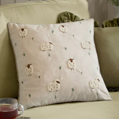 Dunelm Wylder Nature Ramble Sheep Square Cushion