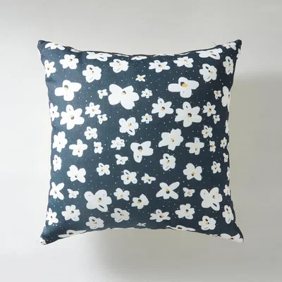 Dunelm Dottie Floral Cushion Blue, Yellow and White