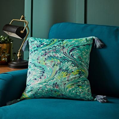 Dunelm Feather Marble Cushion with Tassels