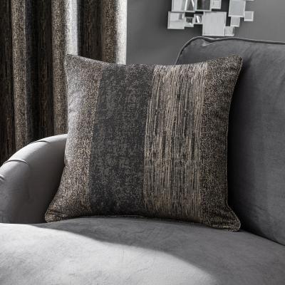 Dunelm Alexandria Stripe Charcoal Cushion Charcoal